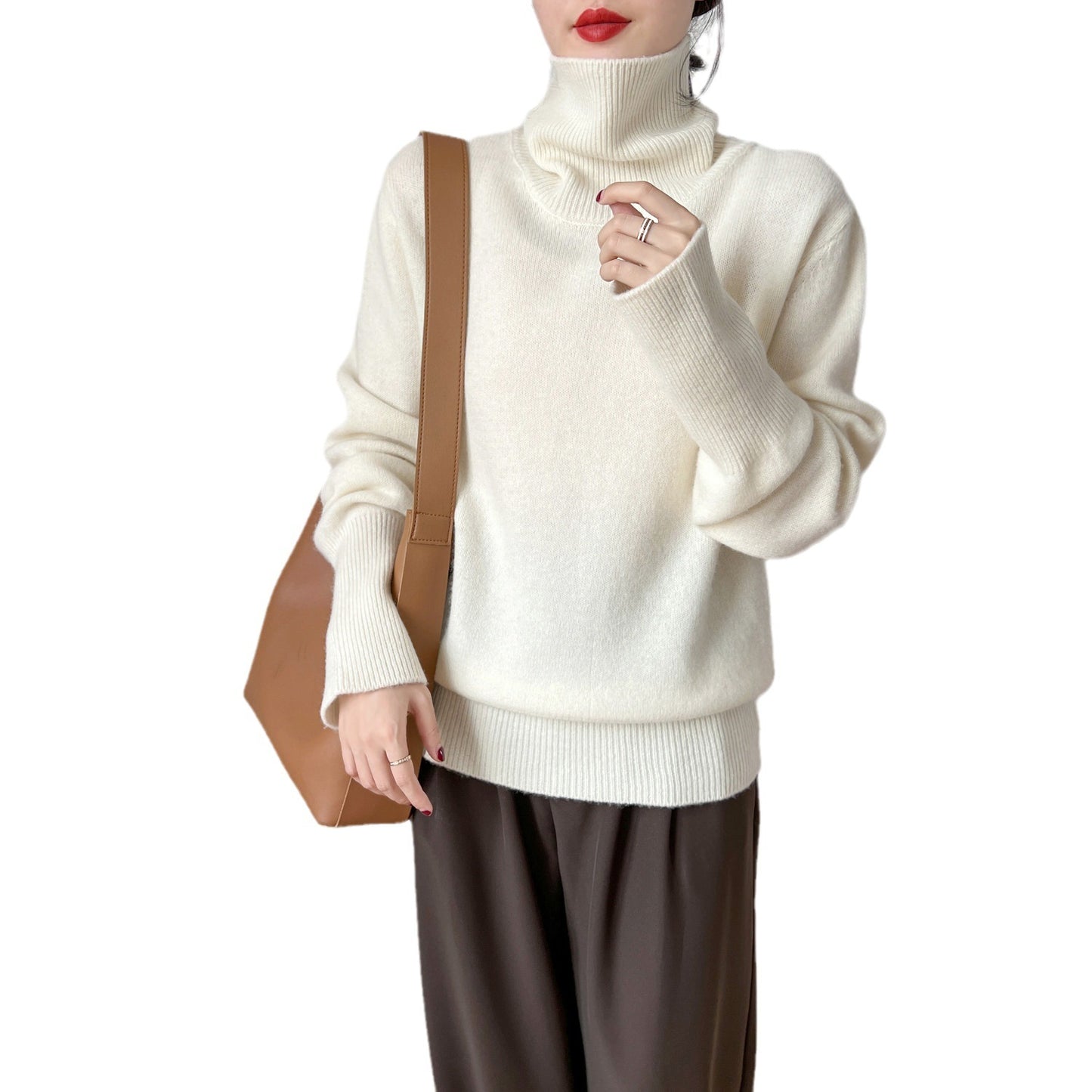Loose Comfortable Retro Sweater for Women – Pullover Knit