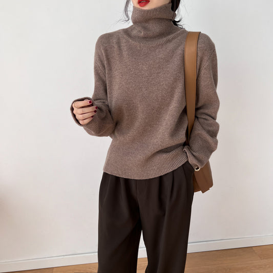 Loose Comfortable Retro Sweater for Women – Pullover Knit