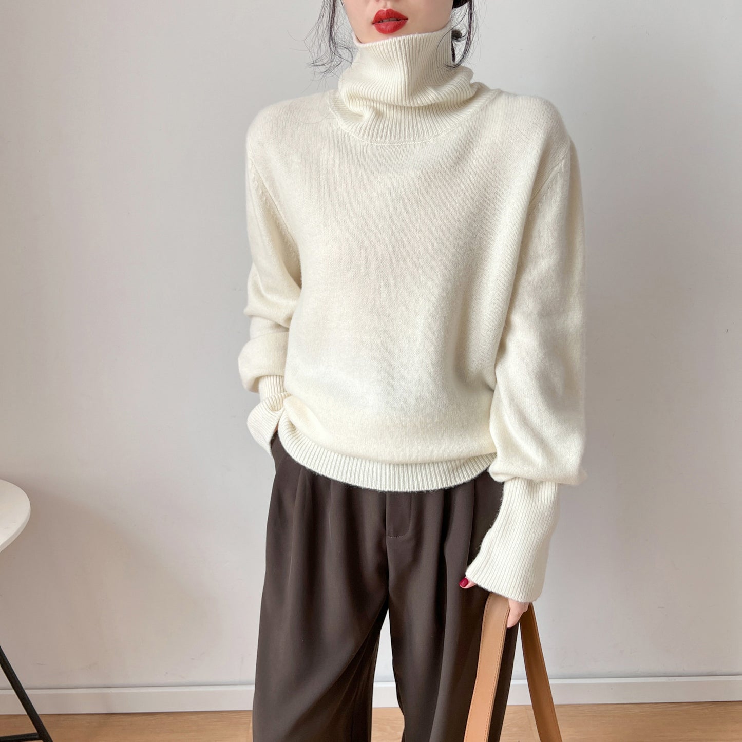 Loose Comfortable Retro Sweater for Women – Pullover Knit