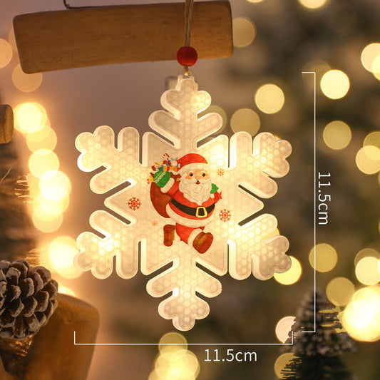 Christmas Decoration Sucker Hanging Lights – Snowflake LED