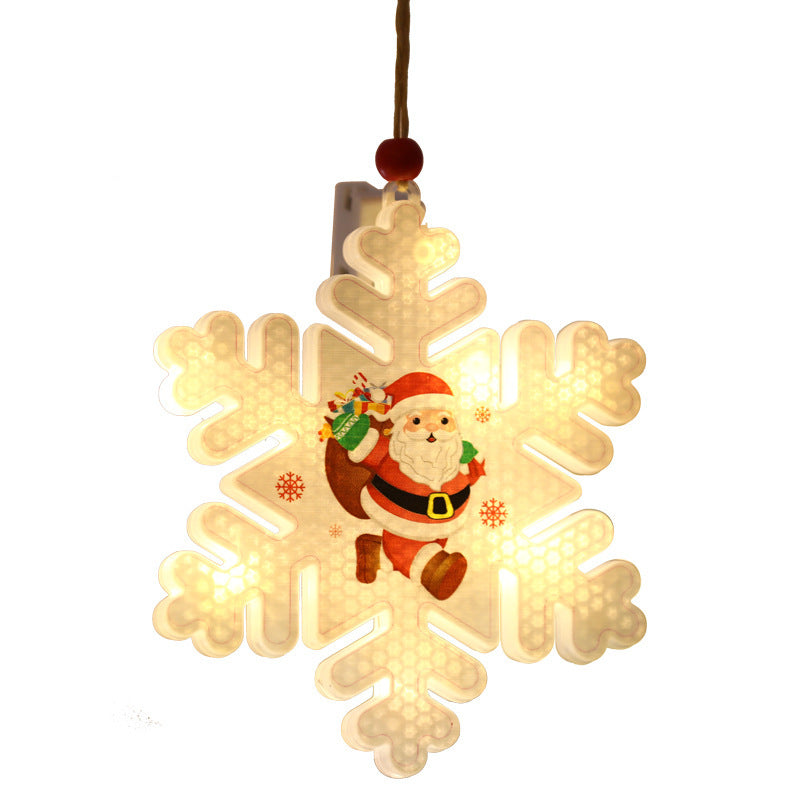 Christmas Decoration Sucker Hanging Lights – Snowflake LED