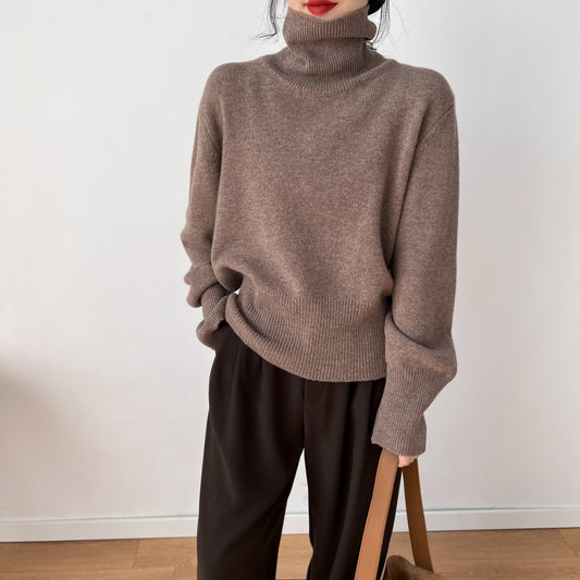 Loose Comfortable Retro Sweater for Women – Pullover Knit